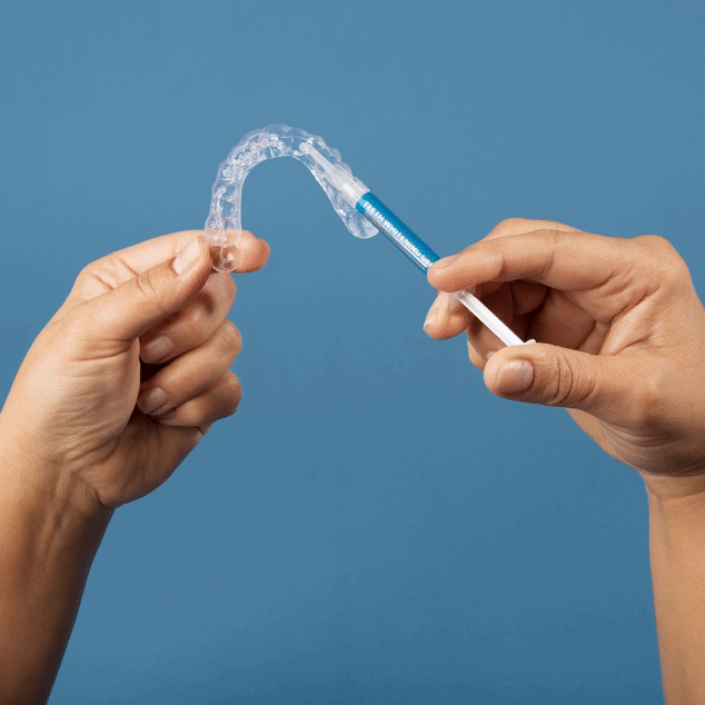 Custom Teeth Whitening Trays System | Includes Upper and Lower Trays + FREE 10-Day Treatment Gel Syringes