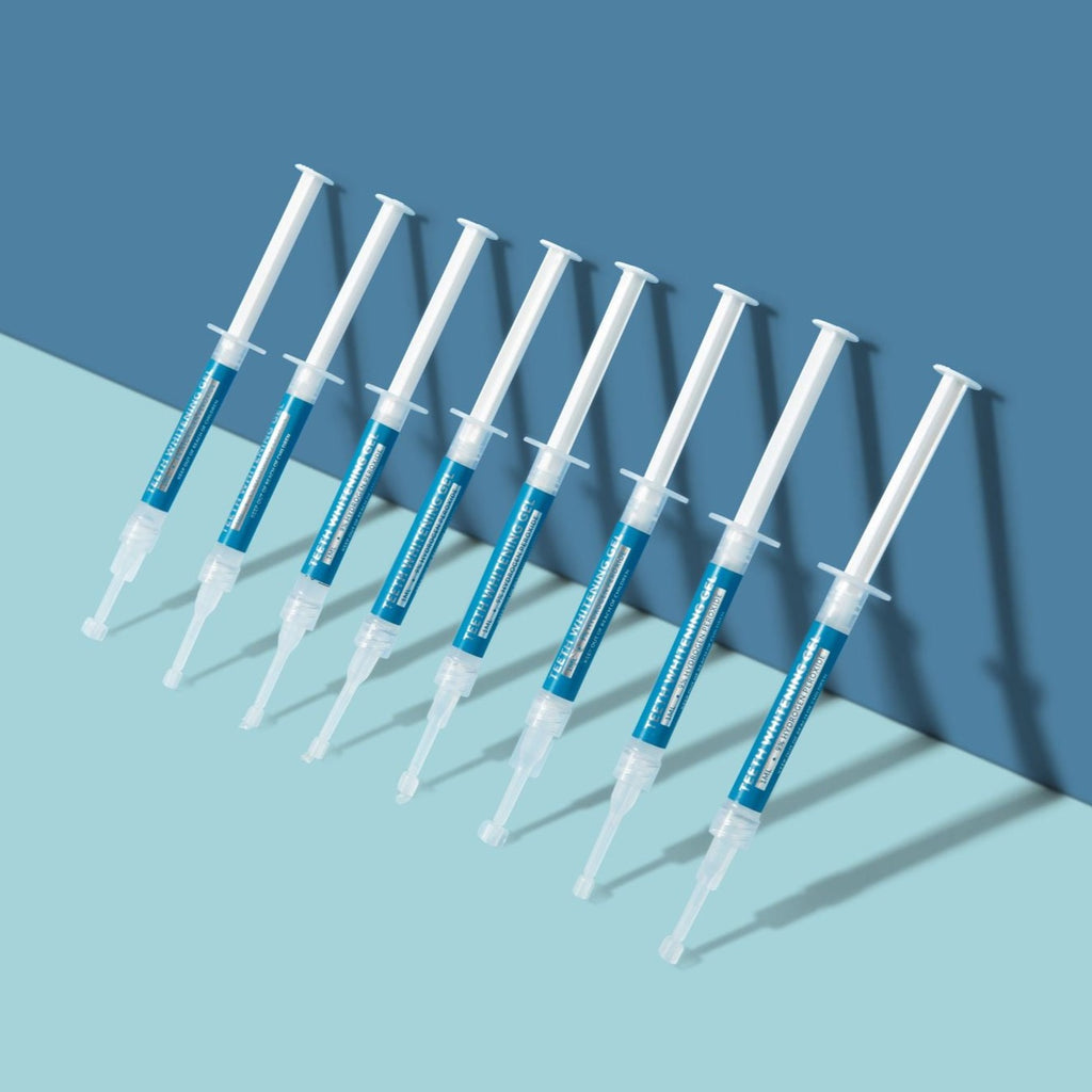 Custom Teeth Whitening Trays System | Includes Upper and Lower Trays + FREE 10-Day Treatment Gel Syringes